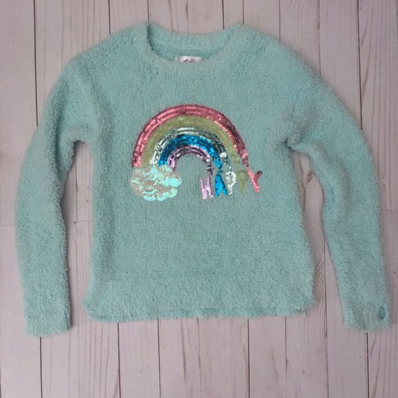 Justice Shirts \u0026 Tops | Justice Rainbow Sweater | Color: Blue | Size: 7g | Savannastyles's Closet